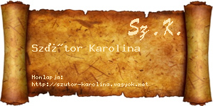 Szútor Karolina névjegykártya